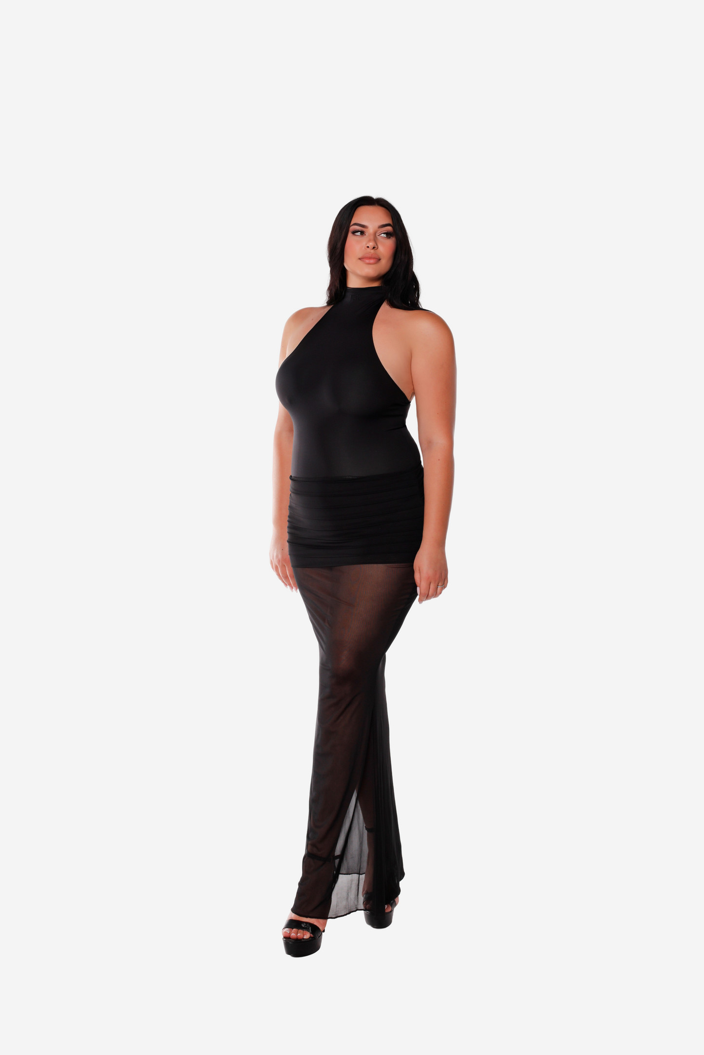 BODY & REMOVABLE SHEER SKIRT